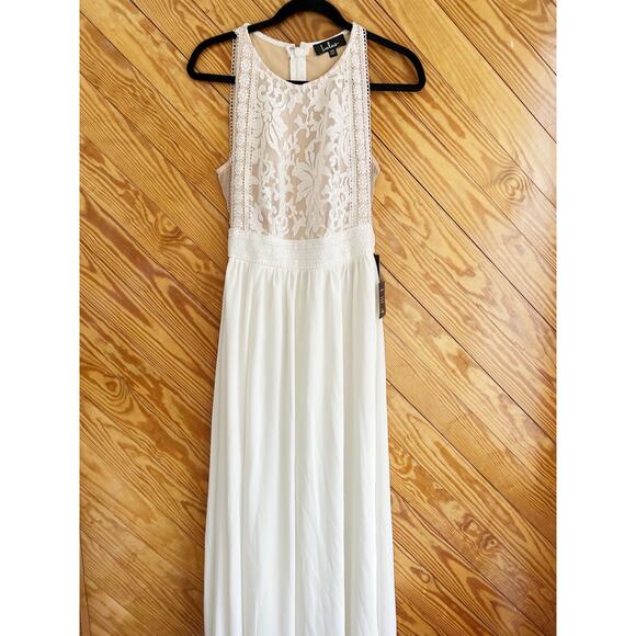 Lulus Forever and Always White Lace Maxi Dress Wedding Size X Small - Picture 4 of 8